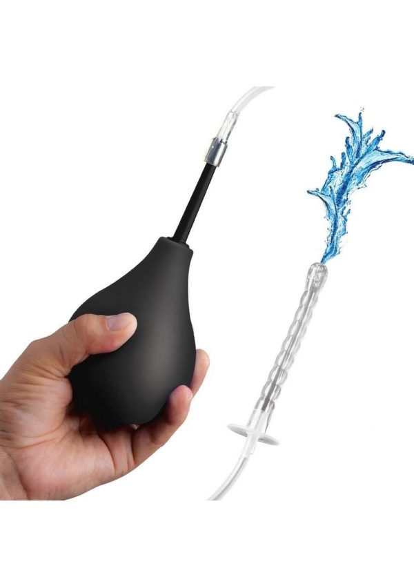 CleanStream Silicone Enema Bulb Kit - Black/Clear