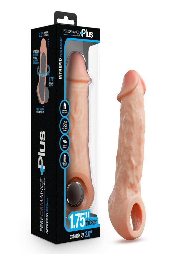 Performance Plus Intrepid Silicone Penis Xtender 2in- Vanilla