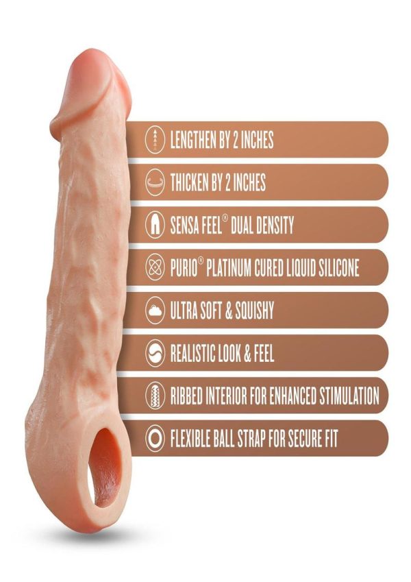 Performance Plus Intrepid Silicone Penis Xtender 2in- Vanilla