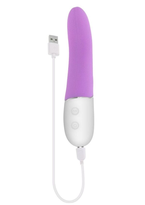 Slip of the Tongue Rechargeable Silicone Vibrator - Pink/White