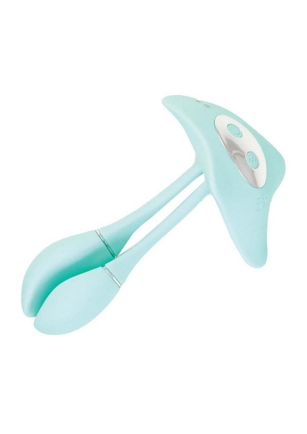 The Beat Intimate Ero-Vibe Rechargeable Silicone Vibrator - Aqua