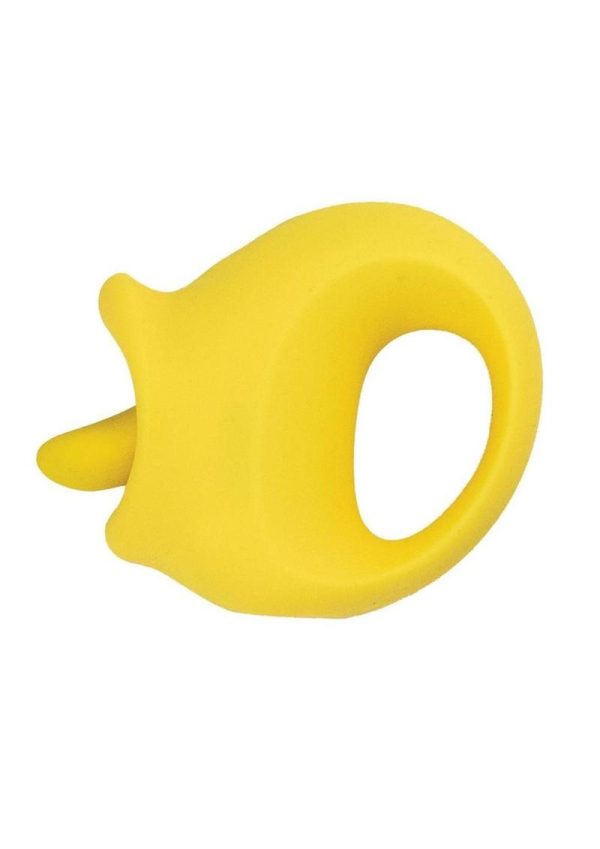 My Secret Vibrating Tongue Rechargeable Silicone Clitoral Stimulator - Yellow