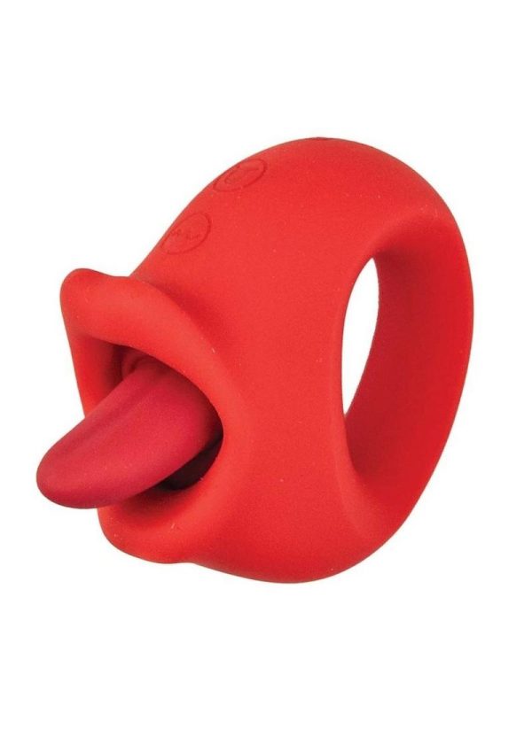 My Secret Vibrating Tongue Rechargeable Silicone Clitoral Stimulator - Red