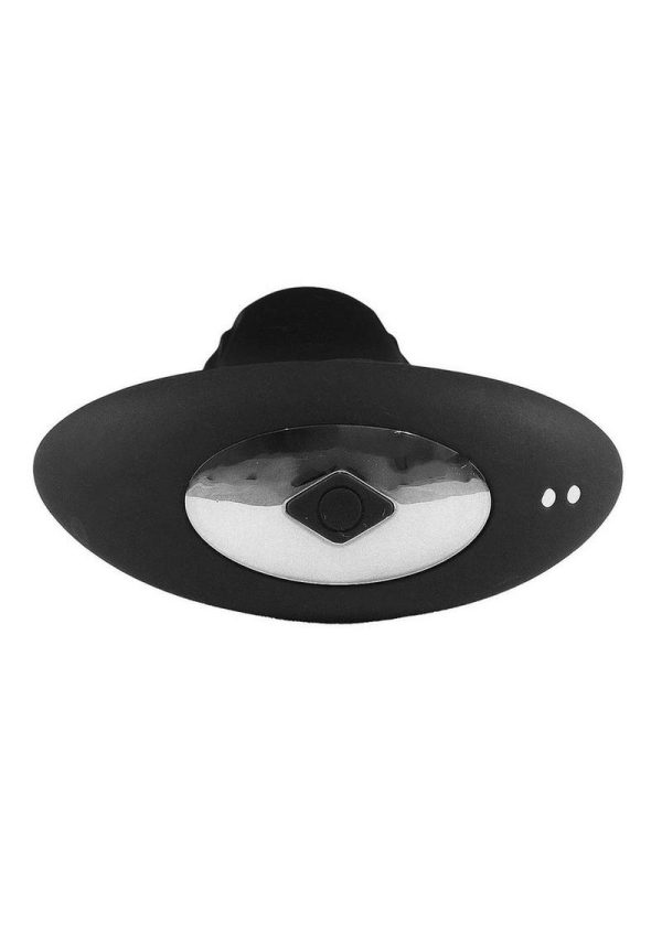 Atomic Tapping Rechargeable Silicone Anal Plug with Remote Control - Black