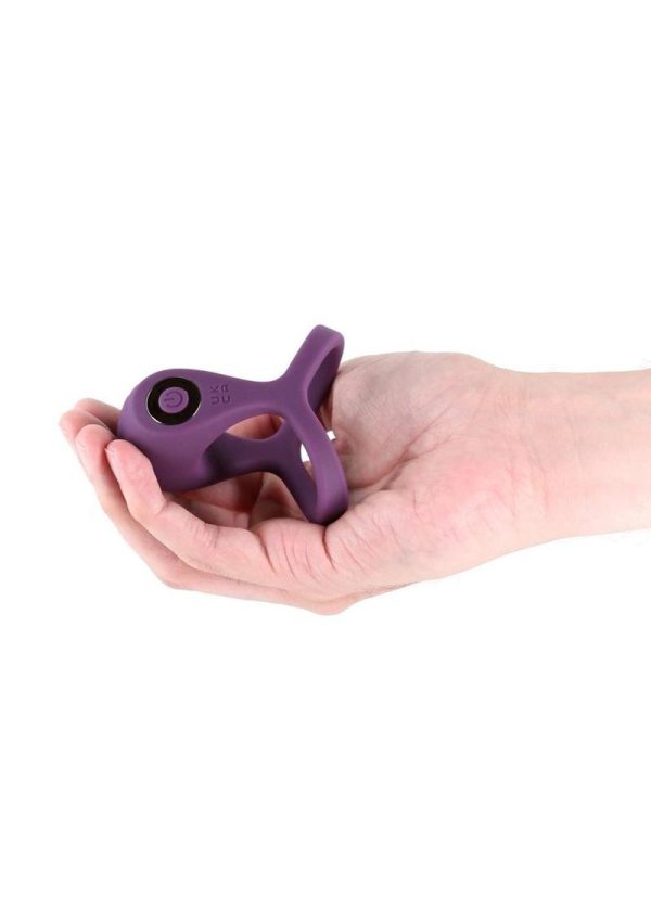Inya Valiant Rechargeable Silicone Cock and Ball Ring - Purple