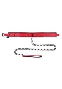 Sex and Mischief Ex`s andamp; Oh`s Collar and Leash - Red/Black