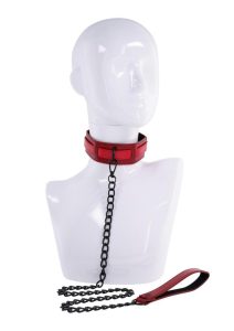 Sex and Mischief Ex`s andamp; Oh`s Collar and Leash - Red/Black