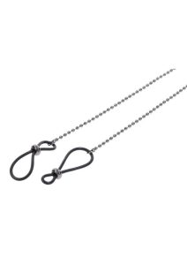 Sex and Mischief Ex`s andamp; Oh`s Body Jewelry with Nipple Ties - Black
