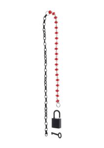 Sex and Mischief Ex`s andamp; Oh`s Crystal Day Collar -Red/Black
