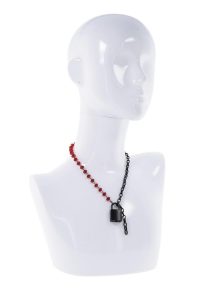 Sex and Mischief Ex`s andamp; Oh`s Crystal Day Collar -Red/Black