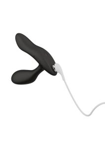 We-Vibe Vector+ Rechargeable Silicone Vibrating Prostate Massager with Remote Control - Charcoal Black