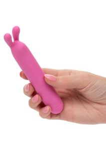 First Time Rechargeable Silicone Flicker Rabbit Vibrator - Pink