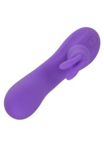 Flex Bend and Hold Double Rumbler Rechargeable Silicone Rabbit Vibrator - Purple