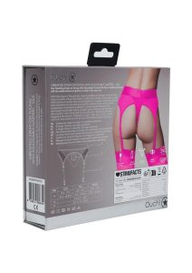 Ouch! Vibrating Strap-On Thong with Rechargeable Bullet - XS/SM - Pink