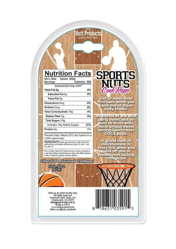 Sports Nuts Cock Pop Basketballs - Chocolate