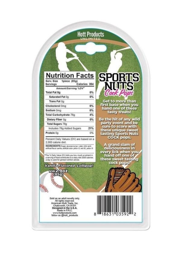 Sports Nuts Cock Pop Baseballs - Vanilla