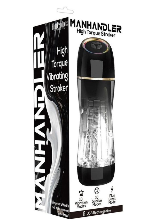 Manhandler Hi Torque Rechargeable Multi-Speed Stroker - Clear/Black