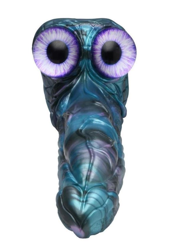 Creature Cocks Astro Thrust Vibrating Rechargeable Silicone Dildo - Blue