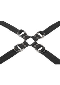 Velvet Noir Adjustable Hog Tie and Cuff Set - Black