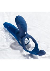 Pleasure Pivot App Control Rechargeable Silicone Couples Vibrator - Blue