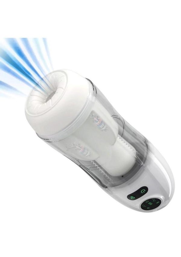 Kai 2 Automatic Sucking Vibrating Rechargeable Male Masturbator - White/Black