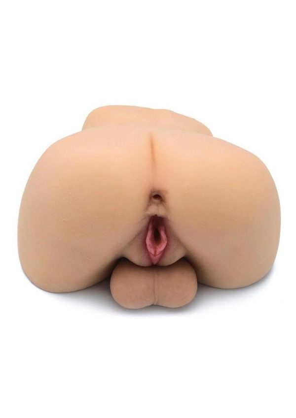 Kiotos Masturbator Silicone Dildo with Pussy and Ass - Vanilla