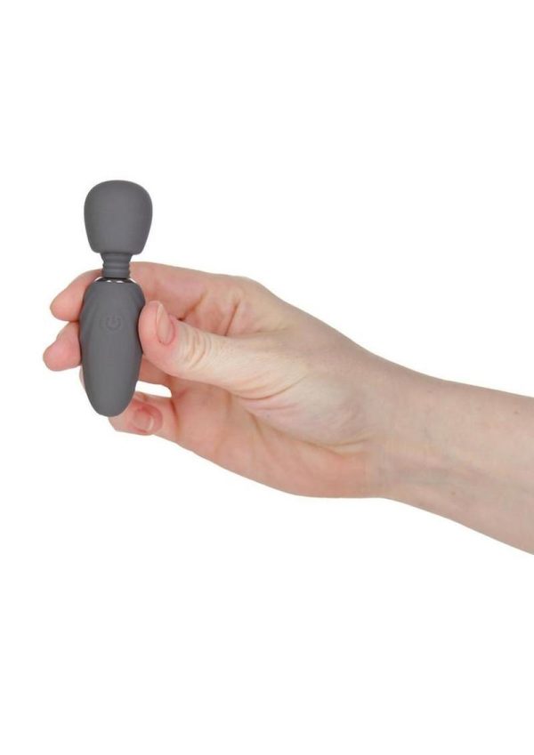 M`Lady Rechargeable Silicone Tiny Vibrating Wand - Grey