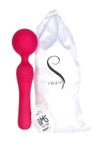 Swan The Swan Sceptre Rechargeable Silicone Dual End Wand Massager - Magenta