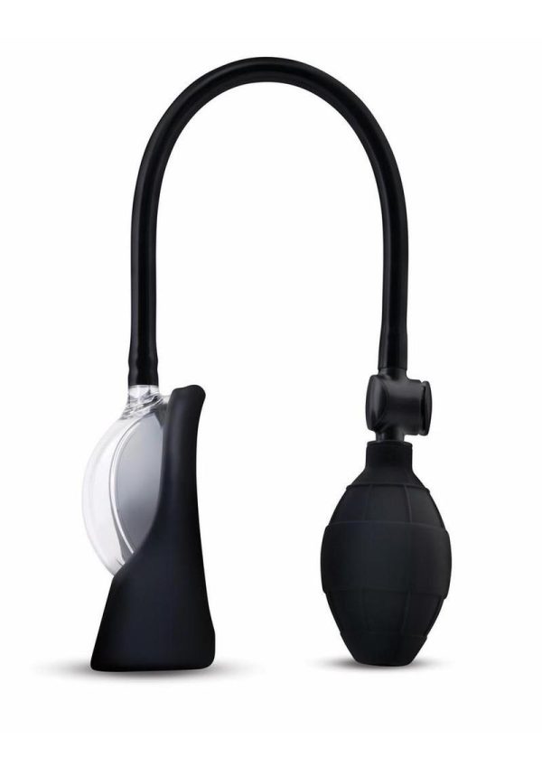 Size Up Rechargeable Vibrating Petite Pussy Pump - Black/Clear
