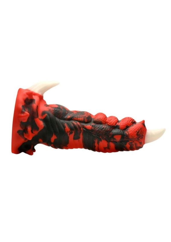 Creature Cocks Red Talon Vibrating Rechargeable Silicone Dildo - Red/Black