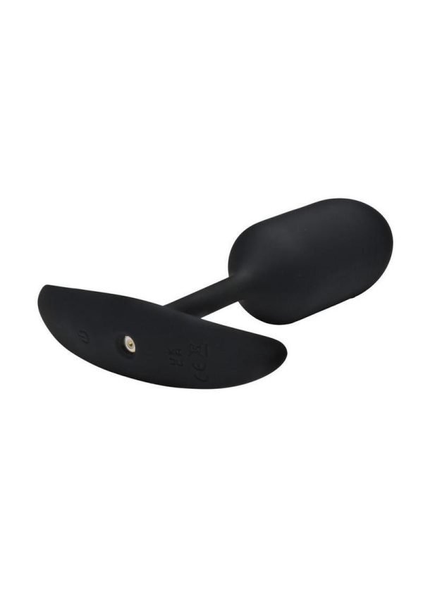 Heavy Hitters Vibrating Weighted Silicone Anal Plug - Medium - Black