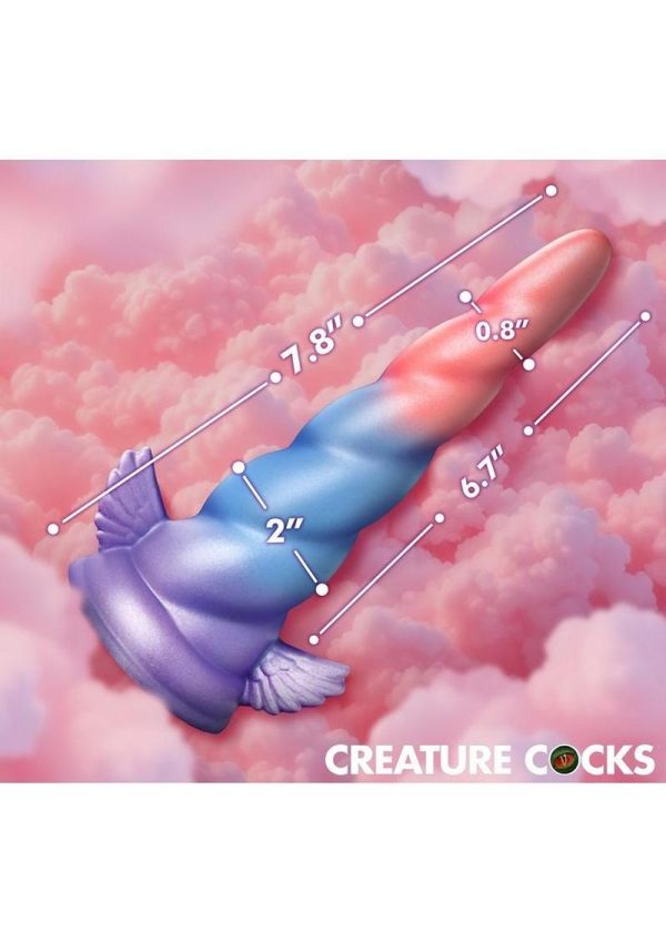 Creature Cocks Deluxe Dream Rider Vibrating Unicorn Rechargeable Silicone Dildo - Multicolor