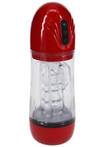 Pumped SonicPull 10 Function Multimedia Enhanced Masturbator - Metallic Red
