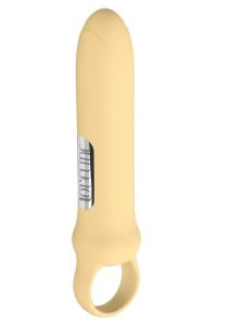 Loveline Harmony Loop Grip Vibe Ergonomic 10 Function Silicone Bullet Massager - Yellow