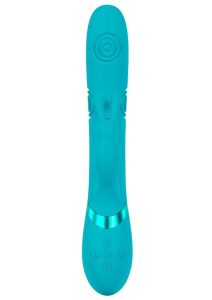Vive Mimi 10 Function Silicone Rechargeable Triple Motor G-Spot Vibrating and Tapping Rabbit - Blue