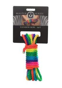 Master Series Bondage Rope 16ft - Rainbow