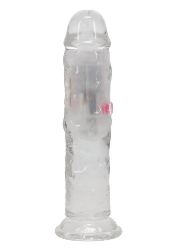RealRock Rechargeable Dildo with Remote Control 6in - Clear