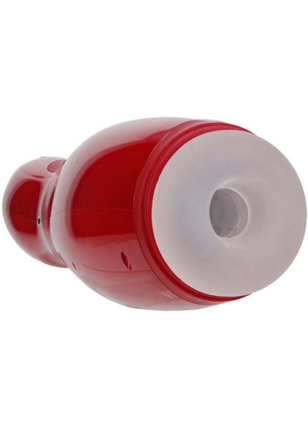 Pumped Virtuo 10 Function Suction Vibration Phone Attachment Rechargeable Masturbator - Metallic Red