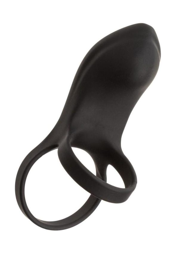 Closer Intimate Rechargeable Ring Feel Silicone Cock Ring - Black