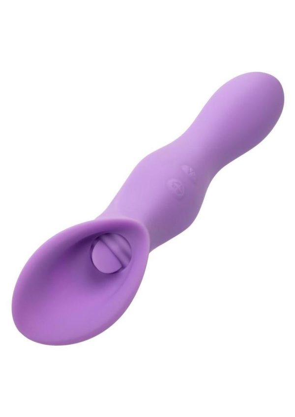 Couture Collection Dual Flickering Rechargeable Silicone Wand - Purple