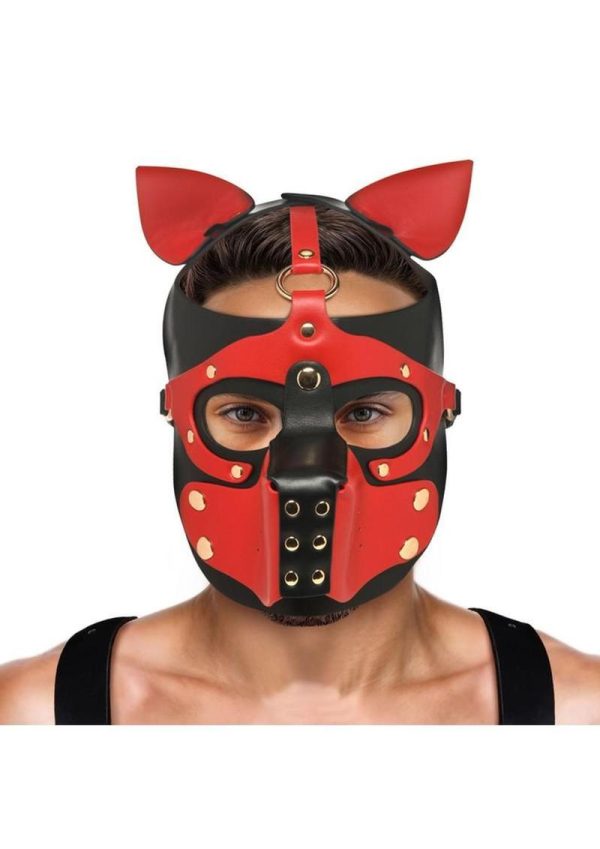 Master Series Hound Hood with Muzzle - Red/Black