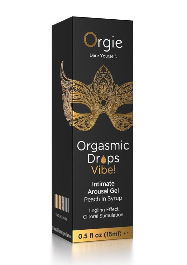 Orgie Orgasmic Drops - Vibe! 0.5 fl oz - Tingling Clitoral Arousal Serum  - Peach in Syrup