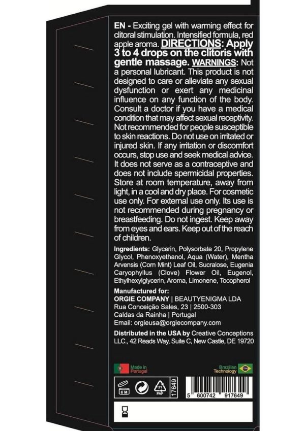 Orgie Orgasmic Drops 1 fl oz - Intense - Red Apple