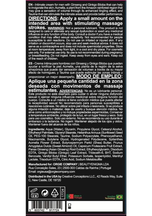 Orgie Touro XXXL Power Cream For Him 0.5 fl oz