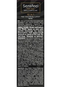 Orgie Sensfeel For Man - Seduction Elixir 10 in 1 Hair and Body Lotion 3.38 fl oz