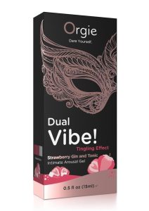Orgie Dual Vibe Intimate Arousal Gel  0.5 fl oz - Strawberry Gin and Tonic
