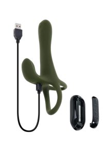 Zero Tolerance Strap Tap and Go Rechargeable Silicone Strapless Strap-On - Green