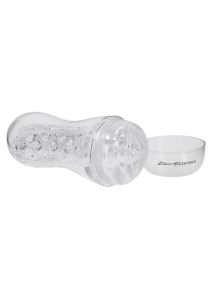 Zero Tolerance Casual Encounter Beaded Pussy Stroker with Vibrating C-Ring - Clear
