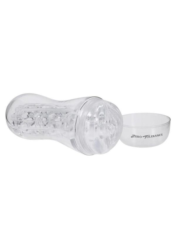 Zero Tolerance Casual Encounter Beaded Pussy Stroker with Vibrating C-Ring - Clear