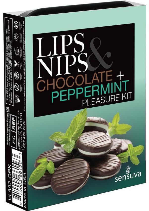 Sensuva Pheromone Infused Lips N Nips Pleasure Kit 0.15oz - Mint Chocolate